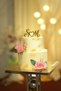 Cake during engagement ceremony
